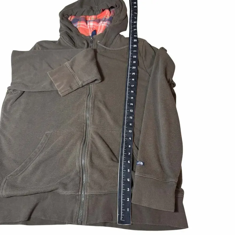 The North Face Full-Zip Hoodie with Plaid Flannel Lining